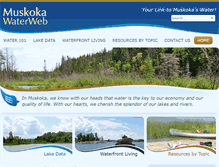 Tablet Screenshot of muskokawaterweb.ca
